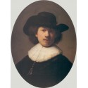 Self Portrait with a Wide-Brimmed Hat 1632 by Rembrandt...
