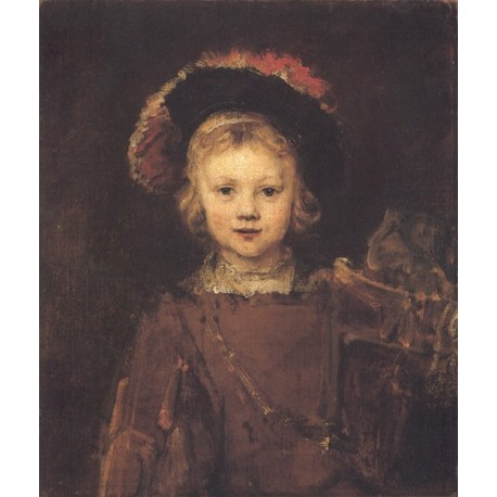 Portrait  of a Boy 1665-1660 by Rembrandt Harmenszoon van Rijn-Art...