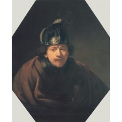 Self Portait with Helmet 1634 by Rembrandt Harmenszoon van...