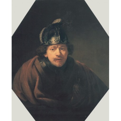 Self Portait with Helmet 1634 by Rembrandt Harmenszoon van...
