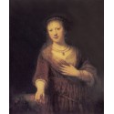 Saskia with a Flower 1641 by Rembrandt Harmenszoon van Rijn-Art...