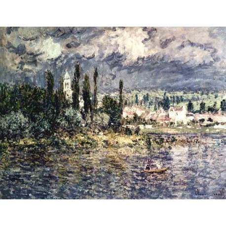Landscape with Thunderstorm by Claude Oscar Monet - Art gallery oil painting reproductions
