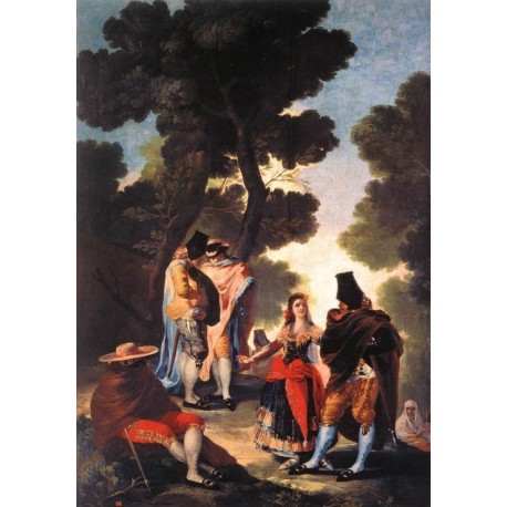 A Walk in Andalusia by Francisco de Goya-Art gallery oil painting reproductions