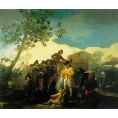 Blind Guitarist by Francisco de Goya-Art gallery oil painting...
