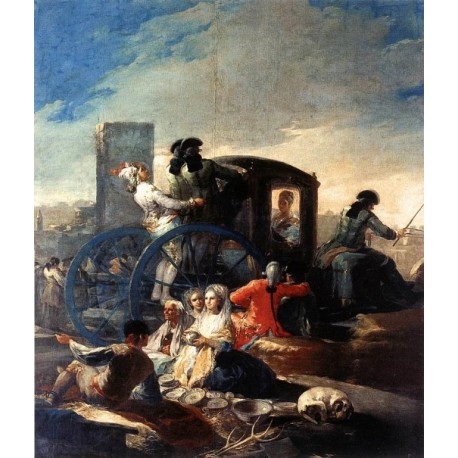 The Crockery Vender by Francisco de Goya-Art gallery oil painting...