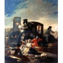 The Crockery Vender by Francisco de Goya-Art gallery oil painting...