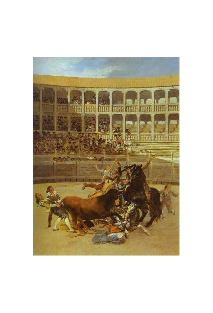 Death of the Picador by Francisco de Goya-Art gallery oil painting...