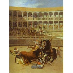 Death of the Picador by Francisco de Goya-Art gallery oil painting...