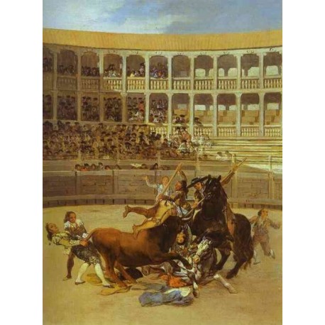 Death of the Picador by Francisco de Goya-Art gallery oil painting...