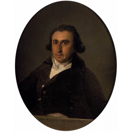 Portrait of Martin Zapater by Francisco de Goya-Art gallery oil...