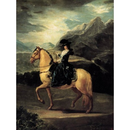 Portrait of Mar A Teresa de Vallabr by Francisco de Goya-Art gallery oil painting reproductions