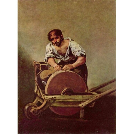 El Afilador by Francisco de Goya-Art gallery oil painting...