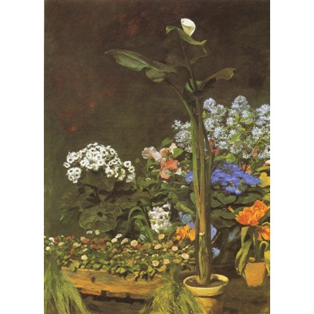 Arum and Conservatory Plants 1864 by Pierre Auguste Renoir-Art...