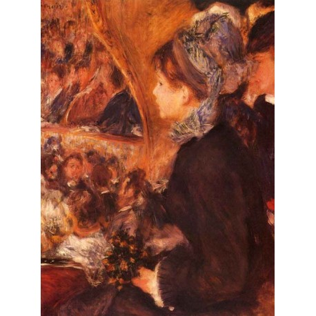 At the Theatre by Pierre Auguste Renoir-Art gallery oil painting...