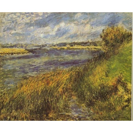 Banks of the Seine 1876 by Pierre Auguste Renoir-Art gallery oil...