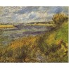 Banks of the Seine 1876 by Pierre Auguste Renoir-Art gallery oil...