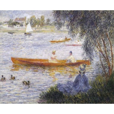 Boating at Argenteuil 1873 by Pierre Auguste Renoir-Art gallery oil painting reproductions