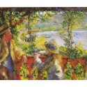 By the Lake 1880 by Pierre Auguste Renoir-Art gallery oil painting...