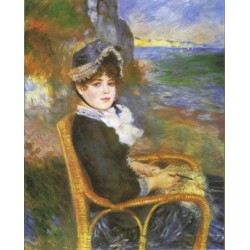By the Seashore 1883 by Pierre Auguste Renoir-Art gallery oil painting reproductions