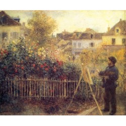 Claude Monet Painting in his Garden at Argenteuil 1875 by Pierre...