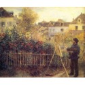 Claude Monet Painting in his Garden at Argenteuil 1875 by Pierre...