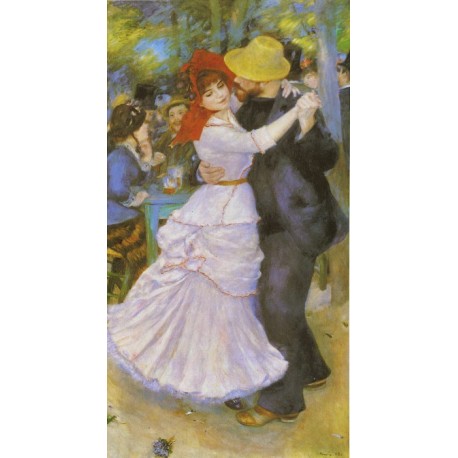 Dance at Bougival by Pierre Auguste Renoir-Art gallery oil painting reproductions
