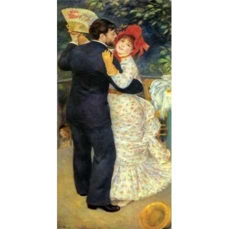 Dance in the Country by Pierre Auguste Renoir-Art gallery oil painting reproductions