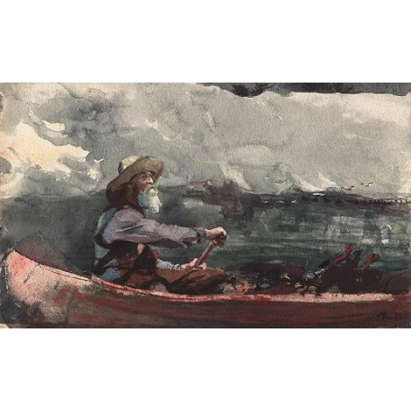Adirondacks Guide 1892 by Winslow Homer - Art gallery oil painting reproductions