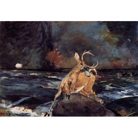A Good Shot - Adirondacks by WInslow Homer Art gallery oil...