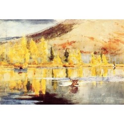 An October Day by Winslow Homer - Art gallery oil painting...