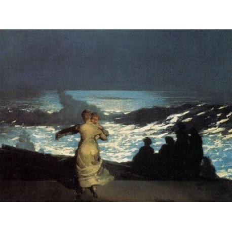 A Summer Night by Winslow Homer - Art gallery oil painting...