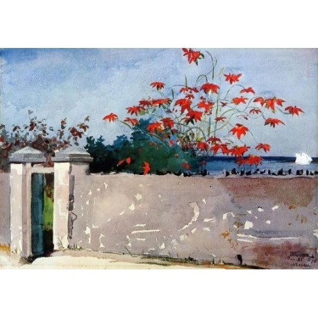 A Wall, Nassau by Winslow Homer - Art gallery oil painting...