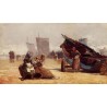 Beach Scene, Cullercoats by Winslow Homer - Art gallery oil...