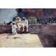 Boys and Kitten by Winslow Homer - Art gallery oil painting reproductions