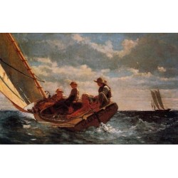 Breezing Up Or A Fair Wind by Winslow Homer - Art gallery oil...
