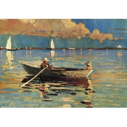 Gloucester Harbor by Winslow Homer - Art gallery oil painting...