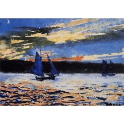 Gloucester Sunset by Winslow Homer - Art gallery oil painting...