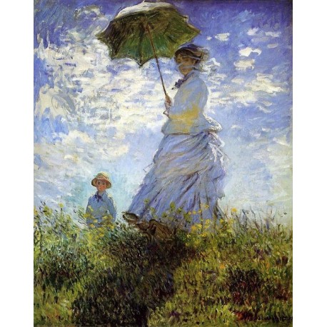 Madame Monet and Her Son by  Claude Oscar Monet - Art gallery oil painting reproductions