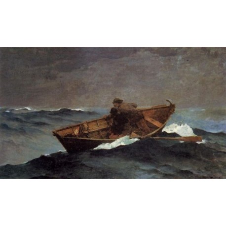 Lost on the Grand Banks by  Winslow Homer - Art gallery oil painting reproductions