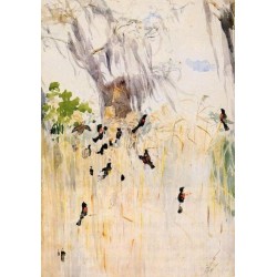 Redwing Blackbirds Winslow Homer - Art gallery oil painting...