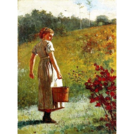 Returning From The Spring by Winslow Homer - Art gallery oil painting reproductions