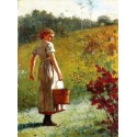 Returning From The Spring by Winslow Homer - Art gallery oil...