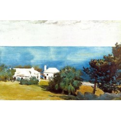 Shore at Bermuda by Winslow Homer - Art gallery oil painting...