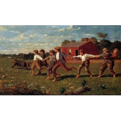 Snap the Whip by Winslow Homer- Art gallery oil painting reproductions