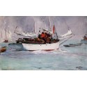Sponge Boats, Key West by Winslow Homer - Art gallery oil painting...