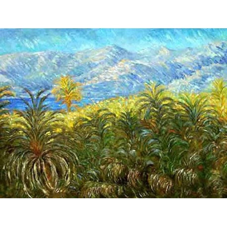 Palm Trees at Bordighera by  Claude Oscar Monet - Art gallery oil...
