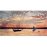 Sunset at Gloucester by  Winslow Homer - Art gallery oil painting reproductions