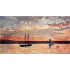 Sunset at Gloucester by  Winslow Homer - Art gallery oil painting...