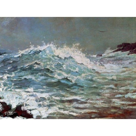 The Backrush by  Winslow Homer - Art gallery oil painting...