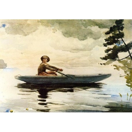 The Boatsman by  Winslow Homer  - Art gallery oil painting...